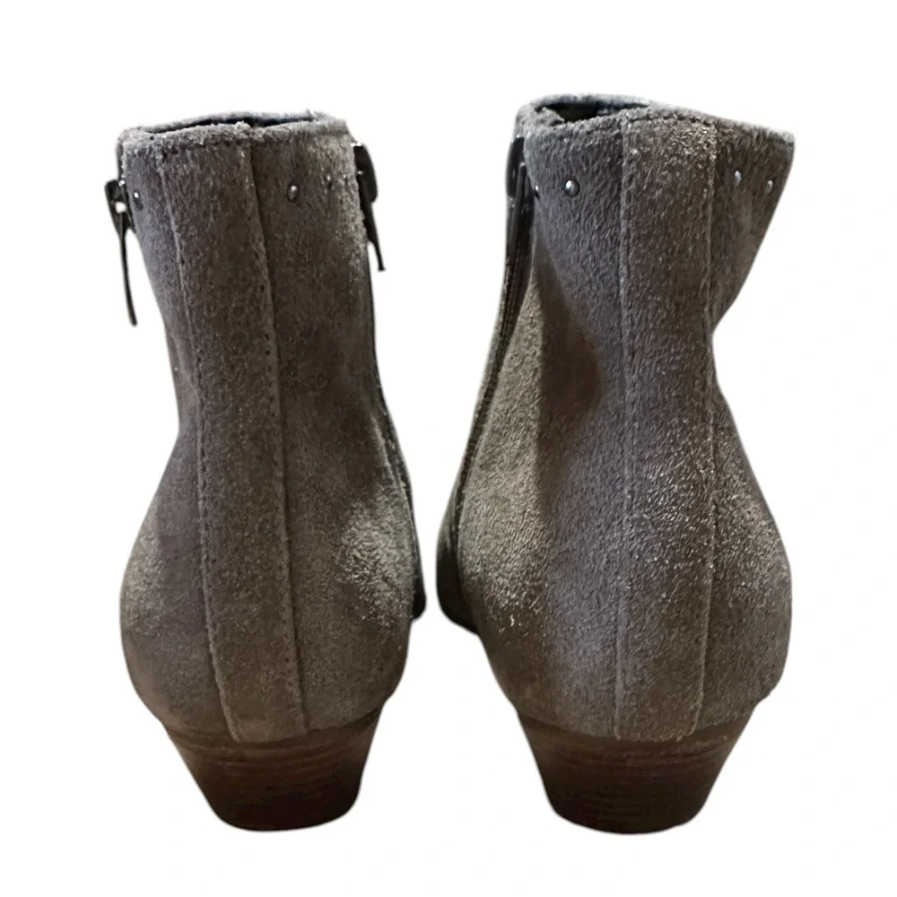 Marc Fisher Wanda Suede Studded Ankle Booties Gray Taupe Color  Size 8.5